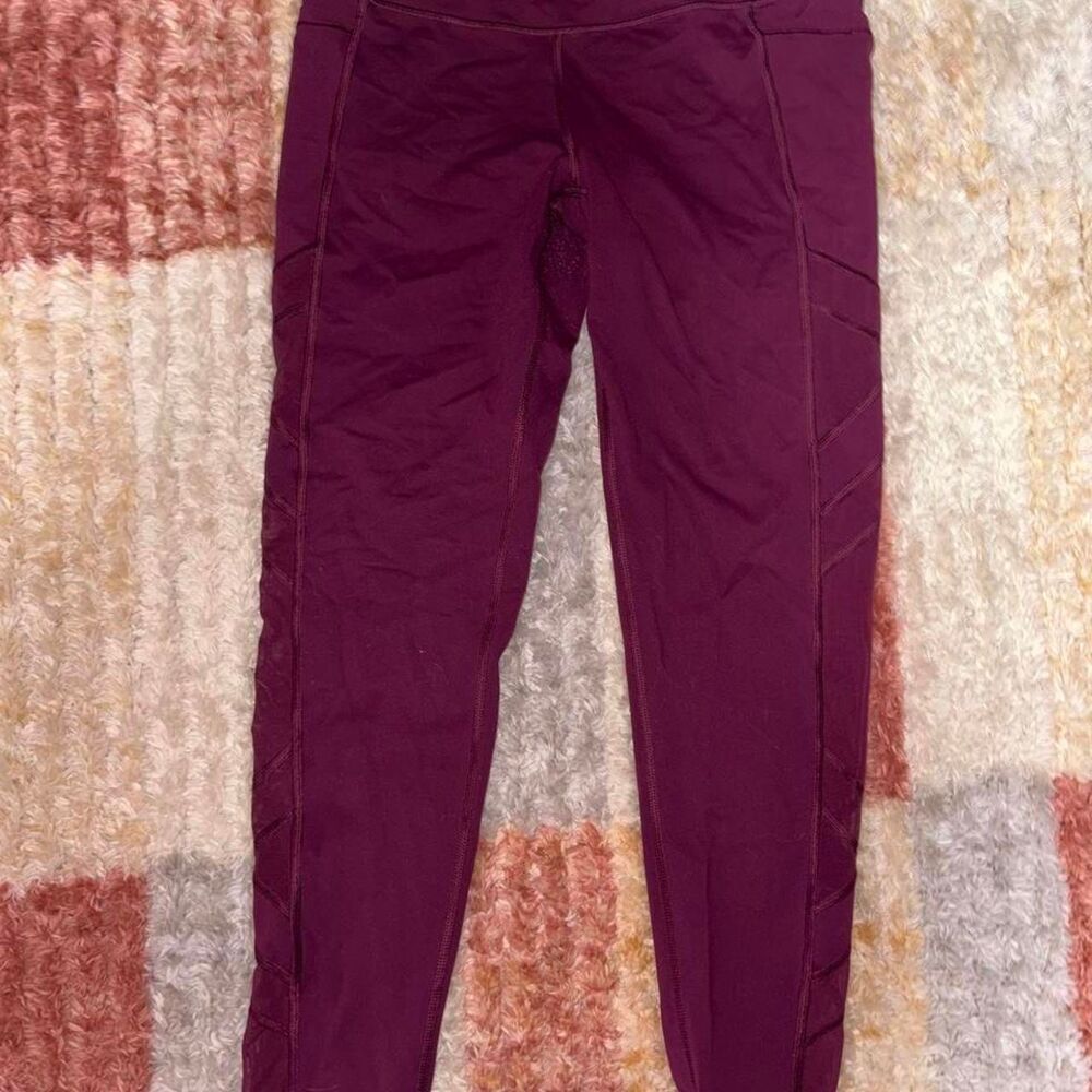 Victoria-s-secret Women's Purple and Burgundy Leggings